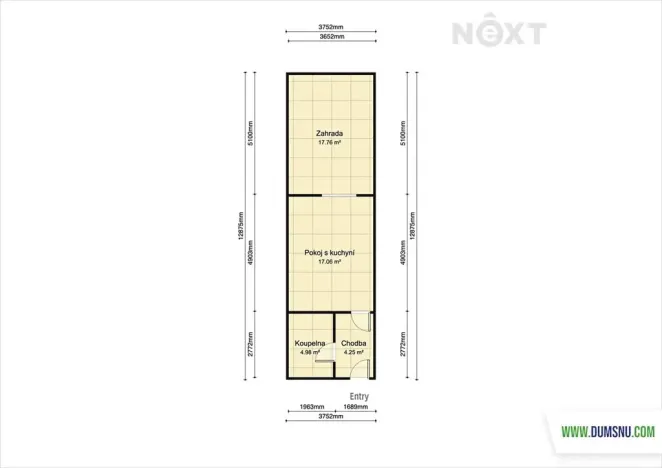 Pronájem bytu 1+kk, Mohelnice, Za Penzionem, 27 m2