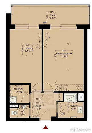 Pronájem bytu 2+kk, Trutnov, Chodská, 53 m2