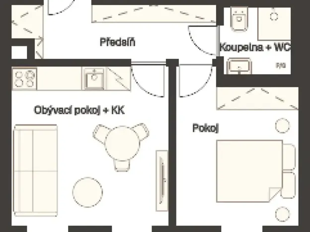 Pronájem bytu 2+kk, Praha - Vinohrady, Sázavská, 41 m2