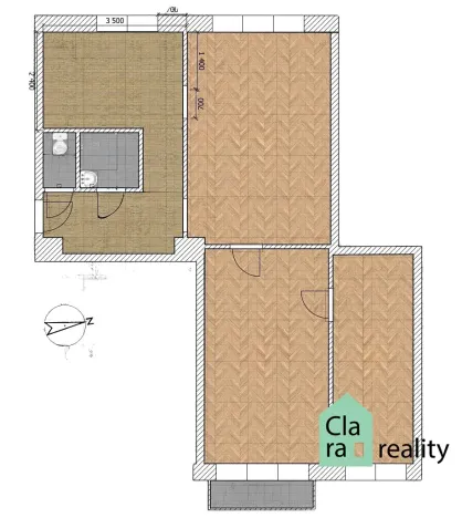 Pronájem bytu 3+1, Česká Lípa, Bendlova, 61 m2