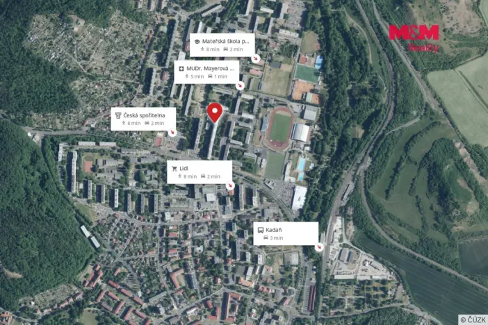Prodej bytu 2+1, Kadaň, Chomutovská, 54 m2