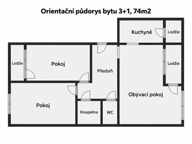 Pronájem bytu 3+1, Opava, Hradecká, 74 m2