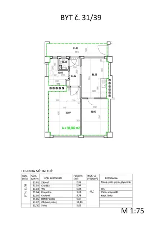 Prodej bytu 2+1, Praha - Holešovice, Osadní, 50 m2