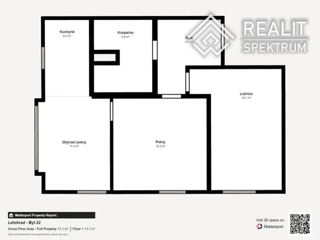 Pronájem bytu 3+kk, Letohrad, U Valu, 62 m2
