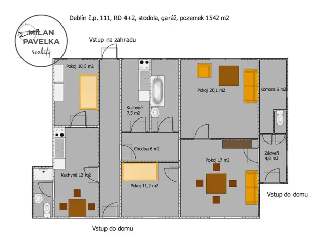 Prodej rodinného domu, Deblín, 120 m2