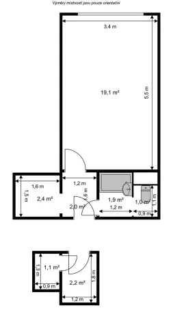 Prodej bytu 1+kk, Liberec, Sokolovská, 27 m2