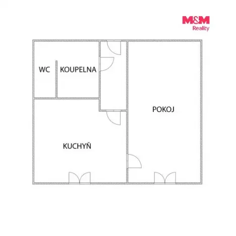 Pronájem bytu 1+1, Chomutov, Písečná, 36 m2