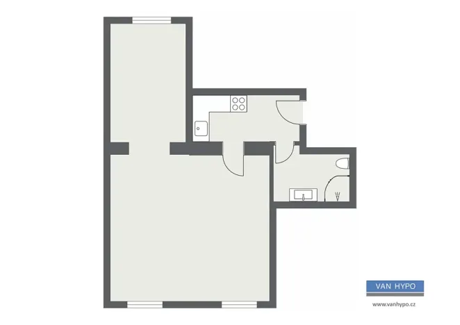 Prodej bytu 2+kk, Praha - Vokovice, Krátký lán, 53 m2