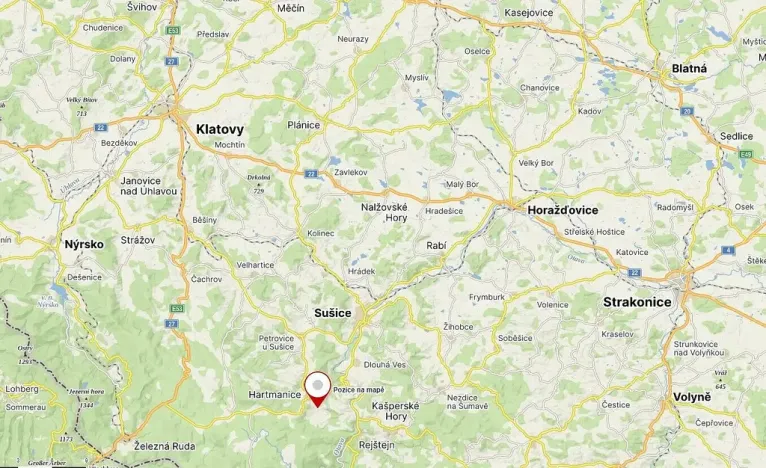 Prodej pozemku, Hartmanice, 501 m2