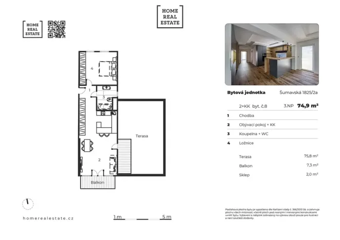 Prodej bytu 2+kk, Karlovy Vary, Šumavská, 75 m2