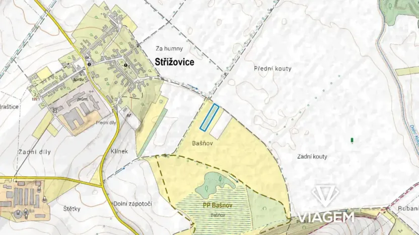 Prodej podílu pole, Střížovice, 631 m2