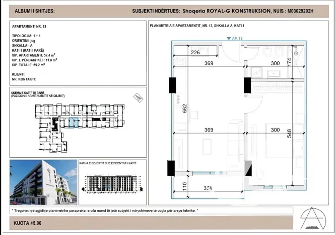 Prodej bytu 2+kk, Drač, Albánie, 57 m2
