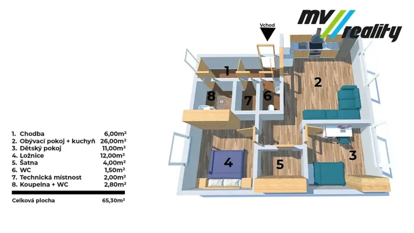 Prodej bytu 3+kk, Benátky nad Jizerou, 65 m2
