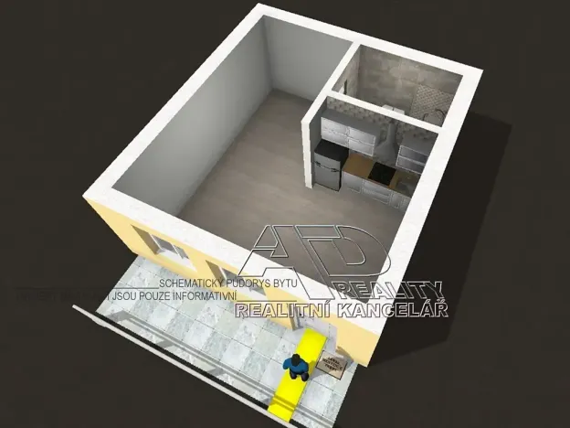 Prodej bytu 1+kk, České Budějovice, E. Beneše, 34 m2