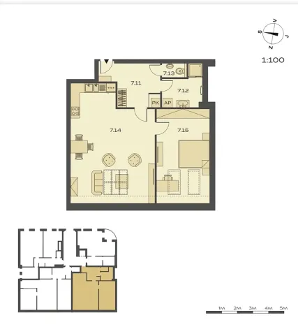 Prodej bytu 2+kk, Praha - Karlín, Jirsíkova, 73 m2