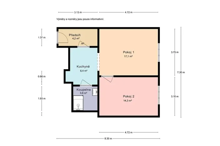 Prodej bytu 2+kk, Praha - Michle, Hodonínská, 50 m2