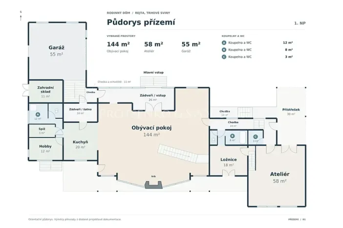 Prodej ubytování, Trhové Sviny, Rejta, 800 m2