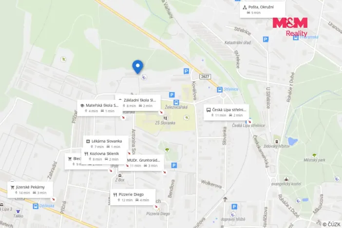 Pronájem bytu 2+1, Česká Lípa, Železničářská, 61 m2