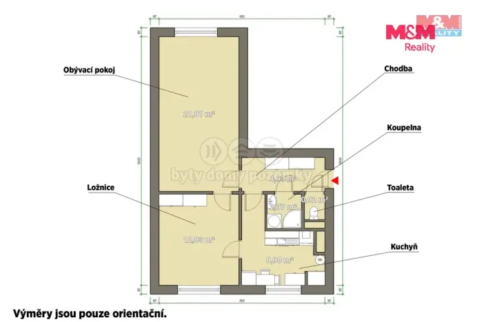 Pronájem bytu 2+1, Dýšina, K Chlumu, 50 m2