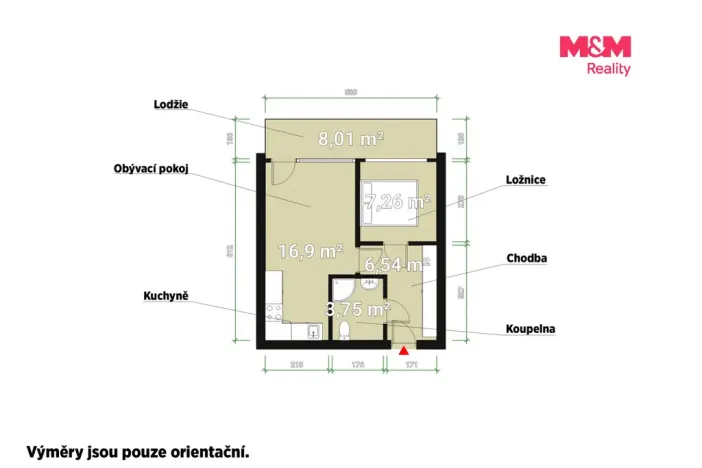 Prodej bytu 2+kk, Praha - Prosek, Vysočanská, 34 m2