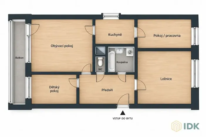 Pronájem bytu 4+1, Praha - Krč, Murgašova, 63 m2