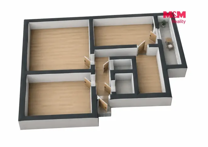 Pronájem bytu 3+1, Pardubice - Bílé Předměstí, Na Drážce, 67 m2