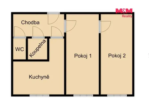 Prodej bytu 2+1, Jihlava, U Hřbitova, 54 m2