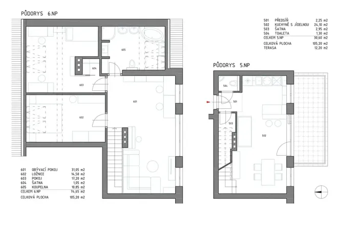 Prodej bytu 4+kk, Brno, Gorkého, 105 m2