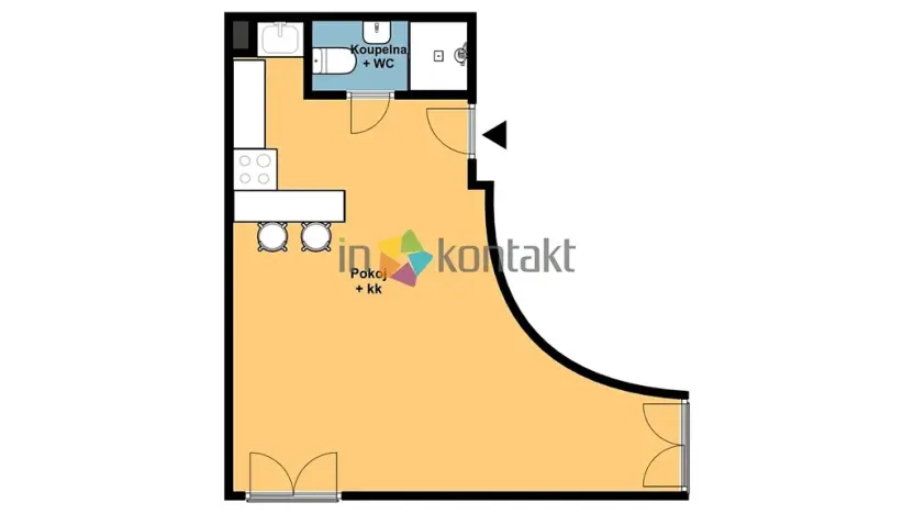 Pronájem bytu 1+kk, Brno, Zlínská, 30 m2