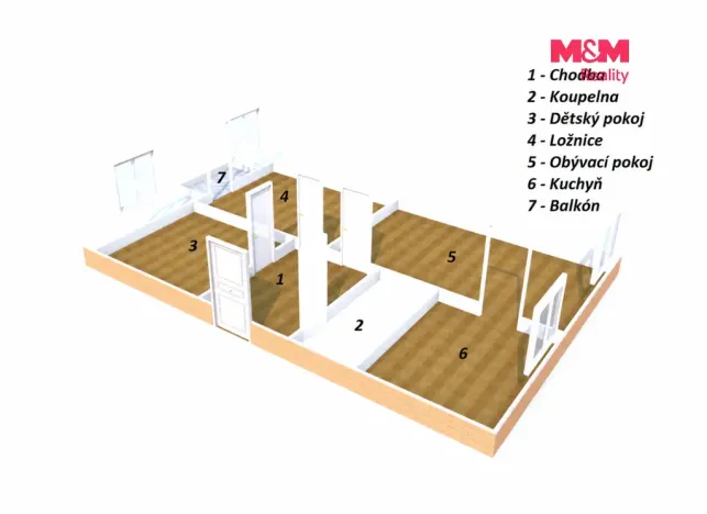Pronájem bytu 3+1, Radvanice, 78 m2