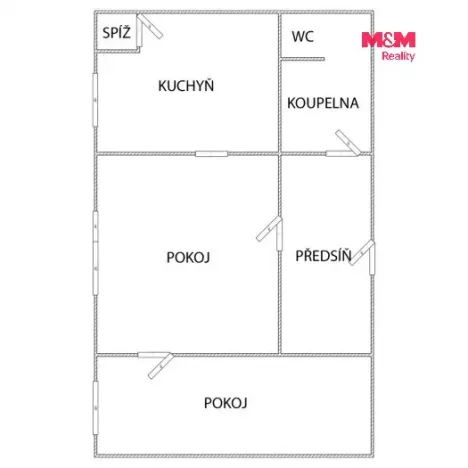 Prodej bytu 2+1, Ostrava - Dubina, Jana Maluchy, 44 m2