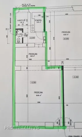 Pronájem kanceláře, Beroun, Nám. M.Poštové, 49 m2