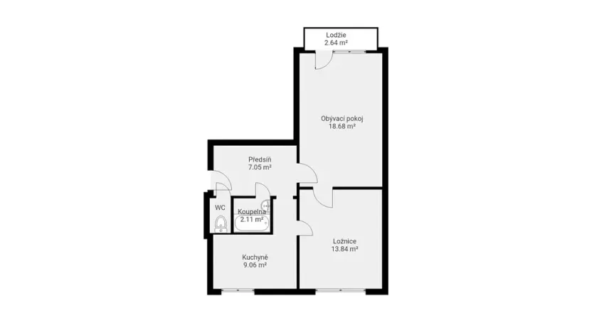 Prodej bytu 2+1, Praha - Malešice, Chotouňská, 51 m2