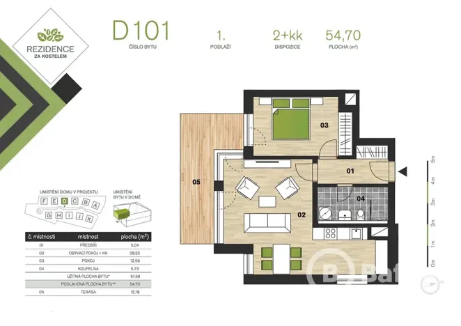 Pronájem bytu 2+kk, Čeladná, 54 m2